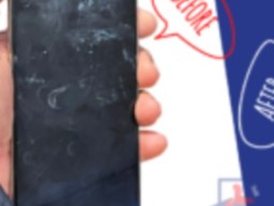 iPhone XS with shattered screen before repair