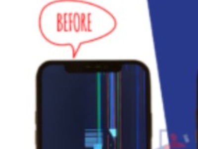 Samsung phone with broken display before repair