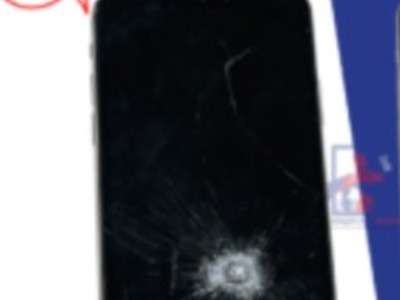 iPad with cracked screen before repair